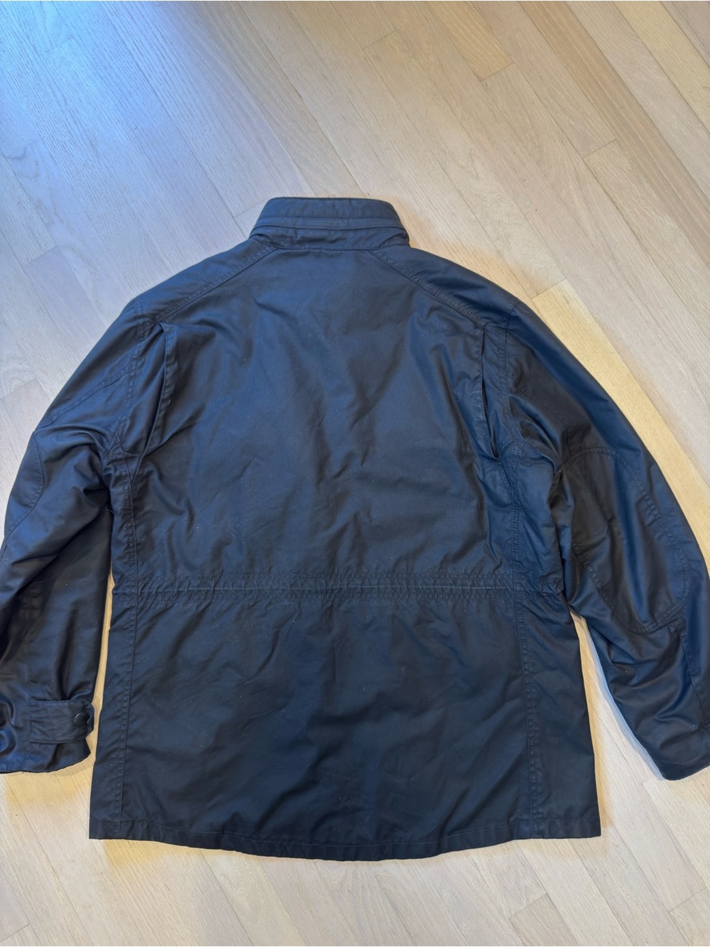 Barbour Sapper Waxed Jacket (L) Black w/quilted black lining - Picture 3 of 10